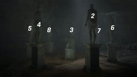 Proceed to the left side of the ruins (you can utilize the interactive hooks as means of fast travel). . Statue puzzle rdr2
